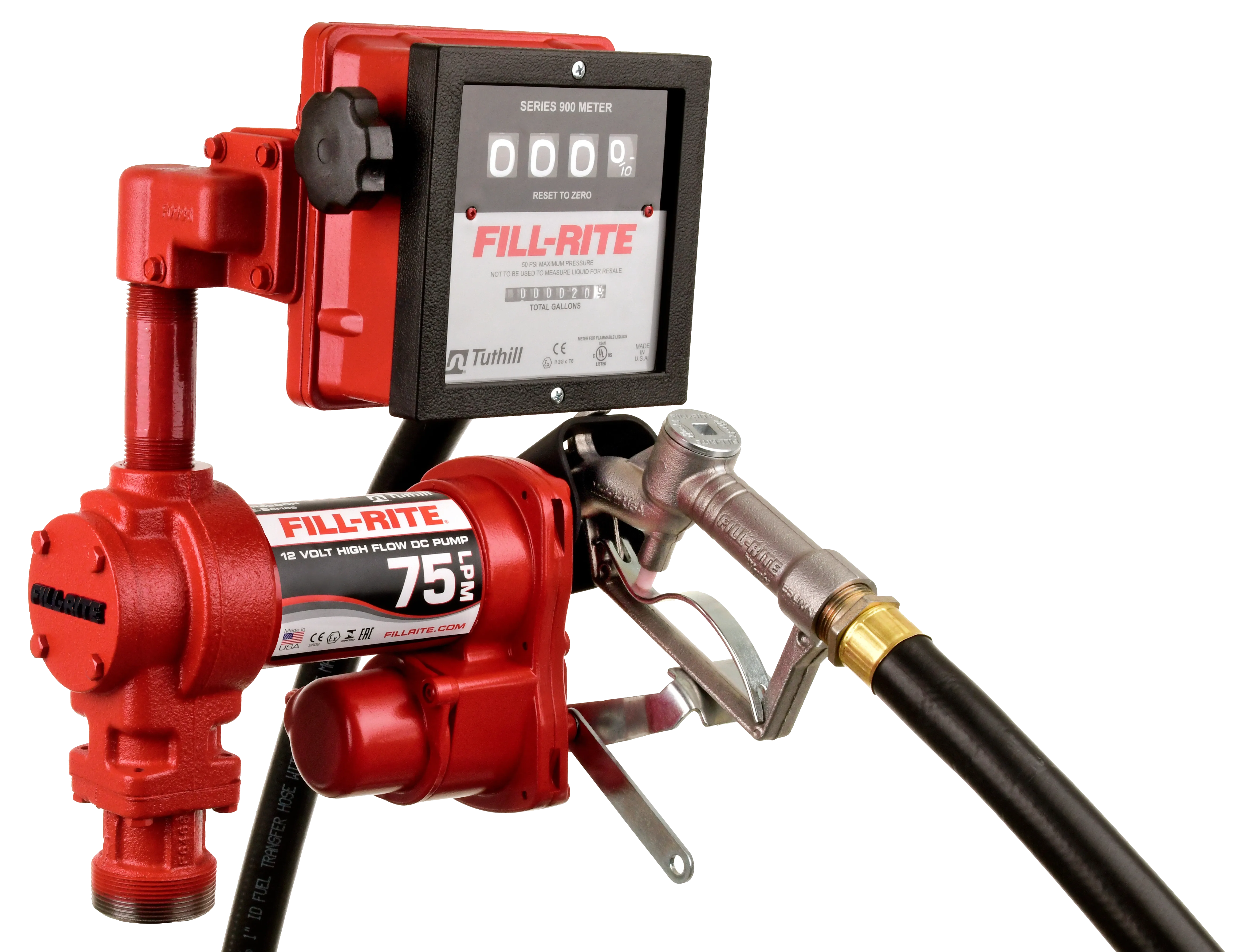 Fill-Rite&#xAE;&#x20;DC&#x20;20&#x20;GPM&#x20;Heavy&#x20;Duty&#x20;Fuel&#x20;Transfer&#x20;Pump&#x20;with&#x20;Mechanical&#x20;Meter&#x20;and&#x20;Manual&#x20;Nozzle